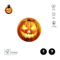 HALLOWEEN PLATO LLANO CALABAZA 17CM R/1194034 8UD