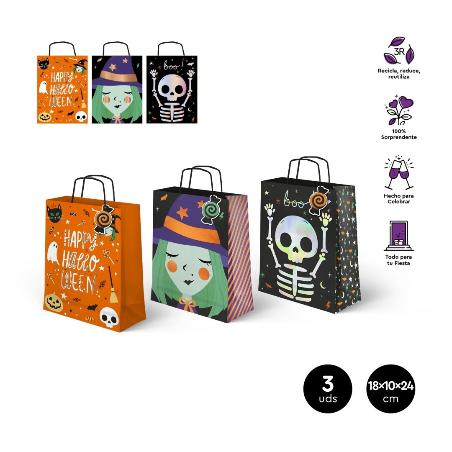HALLOWEEN BOLSA TRUCO TRATO 18X10X24 R/1281005 1UD