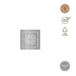 SERVILLETA 33X33 2CAPAS WINTER PLATA 30UD