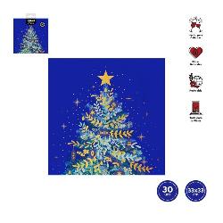 SERVILLETA 33X33 2CAPAS AZUL NOCHE 30UD