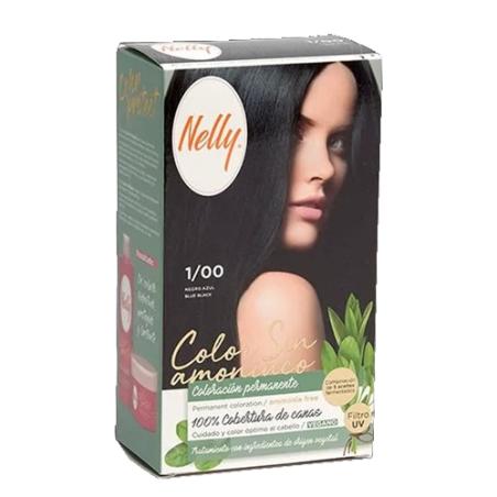 TINTE PELO NELLY VEGANO 1/00 NEGRO AZUL UD