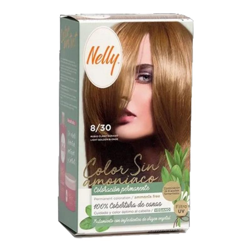 TINTE PELO NELLY VEGANO 8/30 RUBIO CLARO DORADO UD