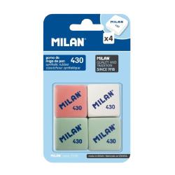 PP GOMA BORRAR MILAN 430 CUADRADA PACK-4 UD