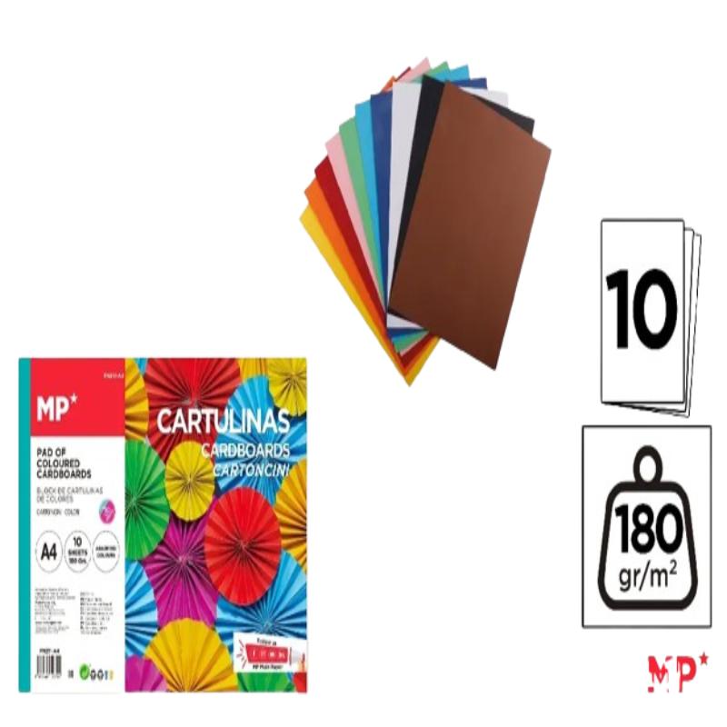 PP CARTULINA COLORES MP SURTIDAS BLOC 10 UD