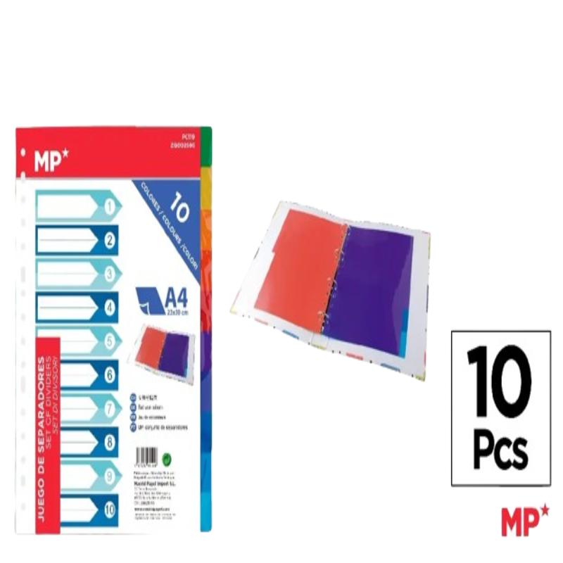 PP SEPARADOR COLOR MP PACK-10 UD