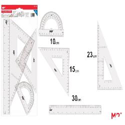 PP REGLA MP TECHNIC KIT TRANSPARENTE PACK-4 UD