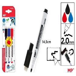 PP ROTULADOR MP BORRABLE PIZARRA COLOR PACK-3 UD