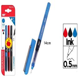 PP BOLIGRAFO MP 0,5MM AZUL-ROJO-NEGRO PACK-3 UD