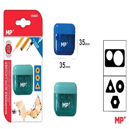 PP SACAPUNTAS MP DOBLE C/DEPOSITO Y TAPA PA846 UD