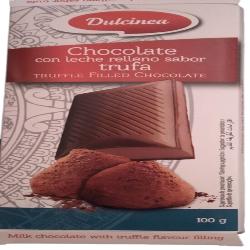 CHOCOLATE DULCINEA C/LECHE RELL. S/TRUFA T/100GR