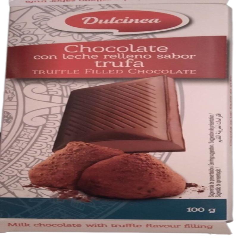CHOCOLATE DULCINEA C/LECHE RELL. S/TRUFA T/100GR