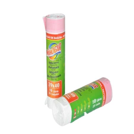 B/BASURA 39X40 BAÑO BLANCA MIHOGAR 10L B/25UD