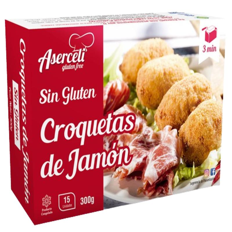 CROQUETA SIN GLUTEN ASERCELI JAMON EST/15UD 300 GR