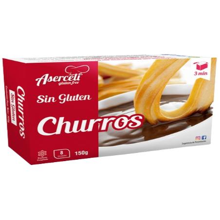 CHURROS SIN GLUTEN ASERCELI EST/8UD 150GR