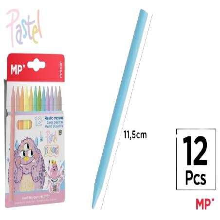 PP CERA MP PEQUES COLORES PASTEL PAQUETE 12 UD