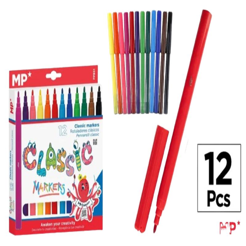 PP ROTULADOR MP COLORES CLASSIC PAQUETE 12 UD