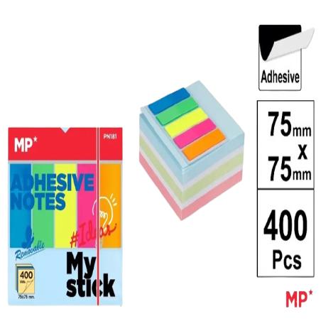 PP NOTAS MP COLOR SURTIDAS 75X75 MM P/400 UD