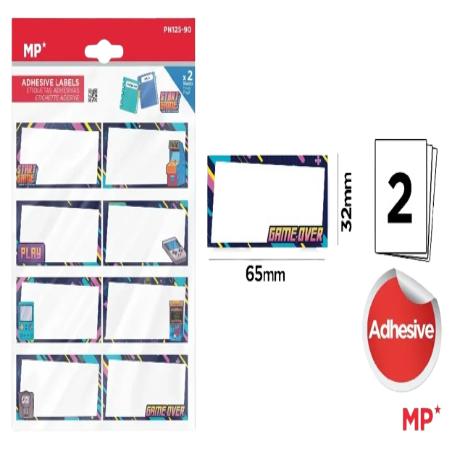 PP ETIQUETAS MP ADHESIVAS DECORADAS NIÑO P/16 UD