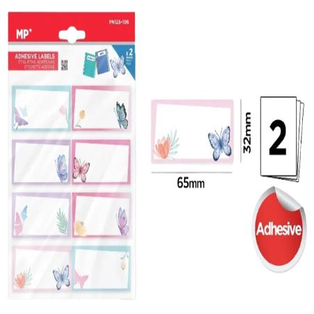PP ETIQUETAS MP ADHESIVAS DECORADAS NIÑA P/16 UD