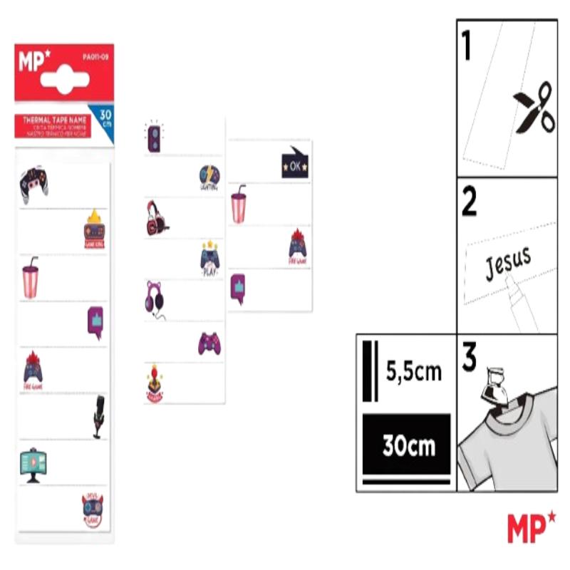 PP CINTA MP TERMICA NOMBRE FANTASIA 30 CM UD