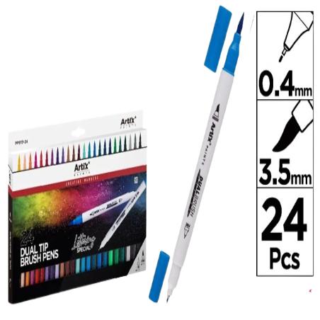 PP ROTULADOR ARTIX DOBLE PUNTA LETTERING P/24 UD