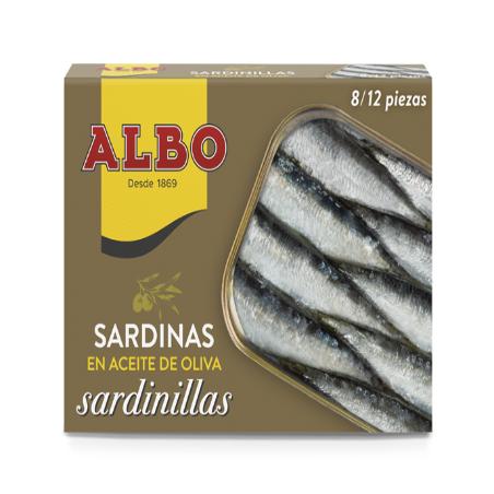 SARDINILLAS ALBO A/OLIVA  8/12UD L/82 GR