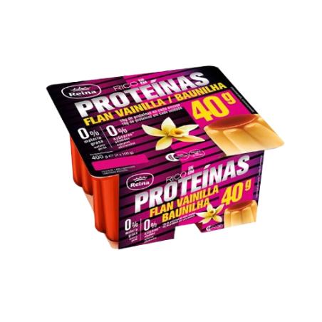 POSTRES REINA FLAN DE VAINILLA PROTEINA PACK-4 UD