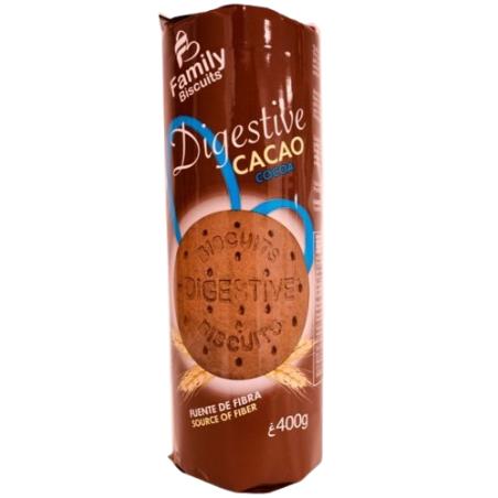 GALLETA FAMILY BISCUITS DIGESTIVE CACAO P/400 GR