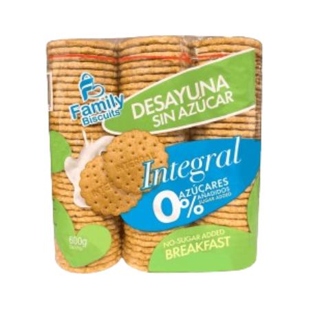 GALLETA FAMILY BISCUITS INTEGRAL ZERO P/600 GR