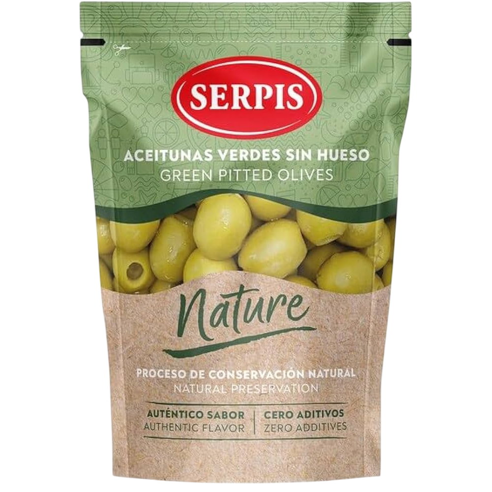 ACEITUNA SERPIS VERDE DESHUESADA NATURE B/75 GR