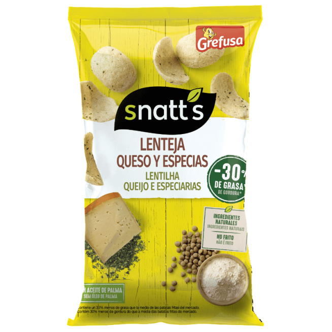 APERITIVOS SNATT´S LENTEJA QUESO Y ESPECIAS 85GR