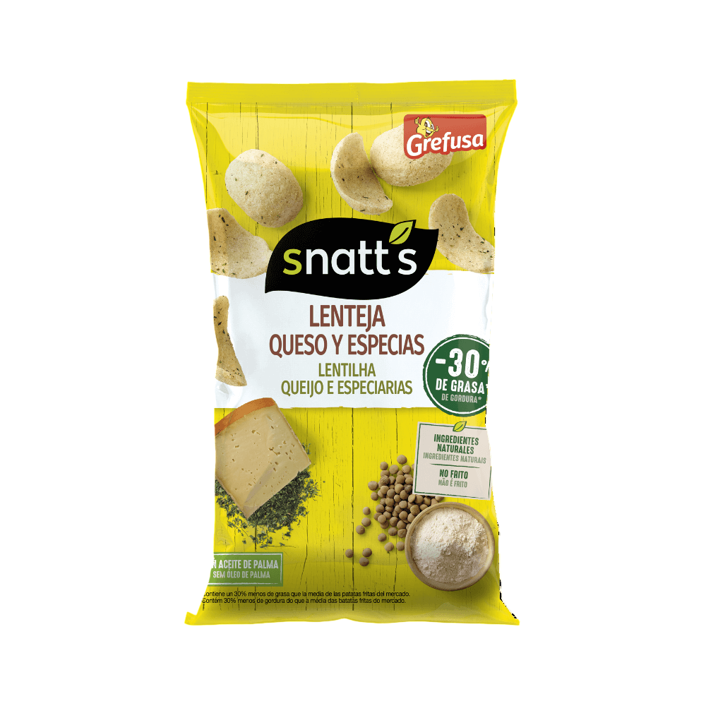 APERITIVOS SNATT´S LENTEJA QUESO Y ESPECIAS 85GR