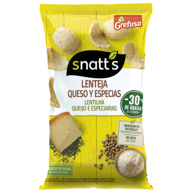 APERITIVOS SNATT´S LENTEJA QUESO Y ESPECIAS 85GR
