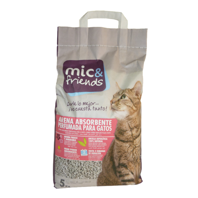 ARENA GATOS MIC&FRIENDS PERFUMADA B/5 KG