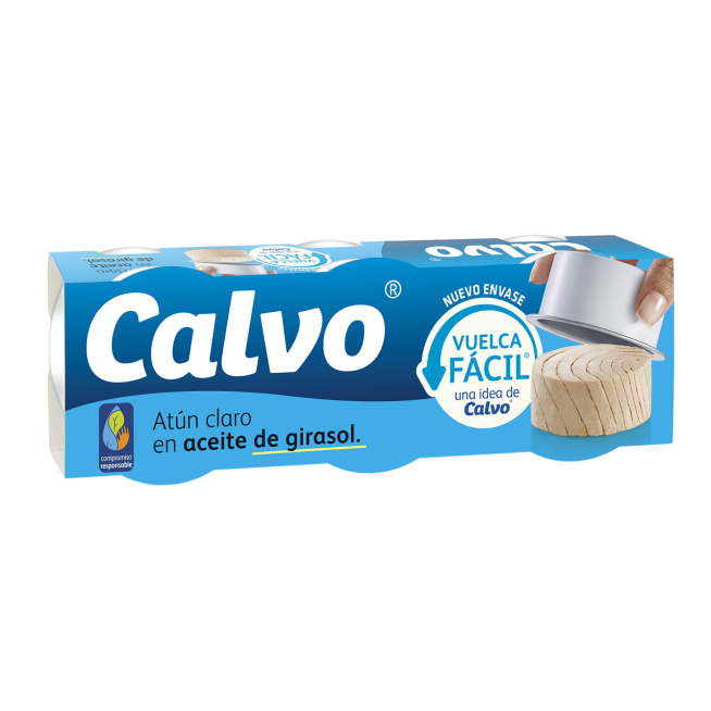 ATUN CALVO CLARO A/GIRASOL 65 GR PACK-3UD