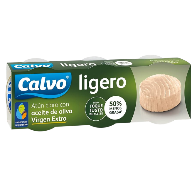 ATUN CALVO CLARO A/OLIVA V/EXT LIGERO 60 GR P-3UD