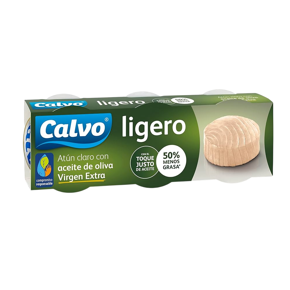 ATUN CALVO CLARO A/OLIVA V/EXT LIGERO 60 GR P-3UD