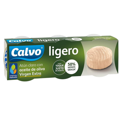 ATUN CALVO CLARO A/OLIVA V/EXT LIGERO 60 GR P-3UD