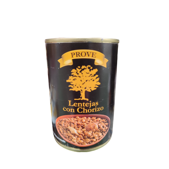 LENTEJA  CON CHORIZO PROVE LATA 415 GR
