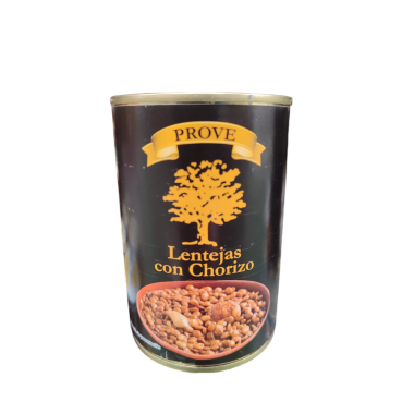 LENTEJA  CON CHORIZO PROVE LATA 415 GR