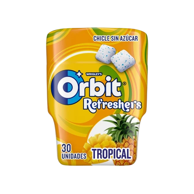 CHICLE ORBIT REFRESH TROPICAL 30UD B/67GR