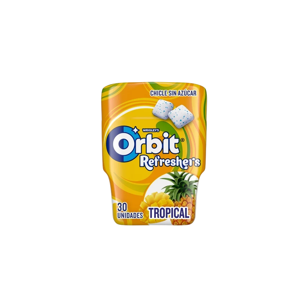 CHICLE ORBIT REFRESH TROPICAL 30UD B/67GR
