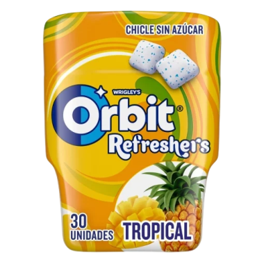 CHICLE ORBIT REFRESH TROPICAL 30UD B/67GR