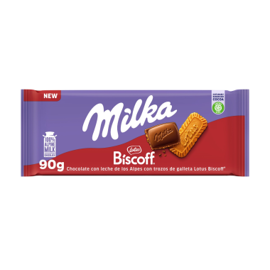 CHOCOLATE MILKA BISCOFF LOTUS T/90GR