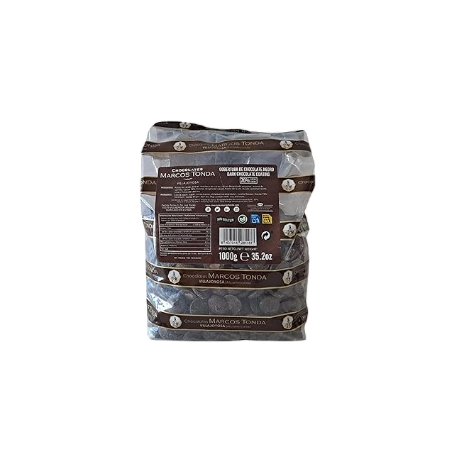 COBERTURA MARCOS TONDA  CHOCOLATE 72%  BOLSA 1 KG