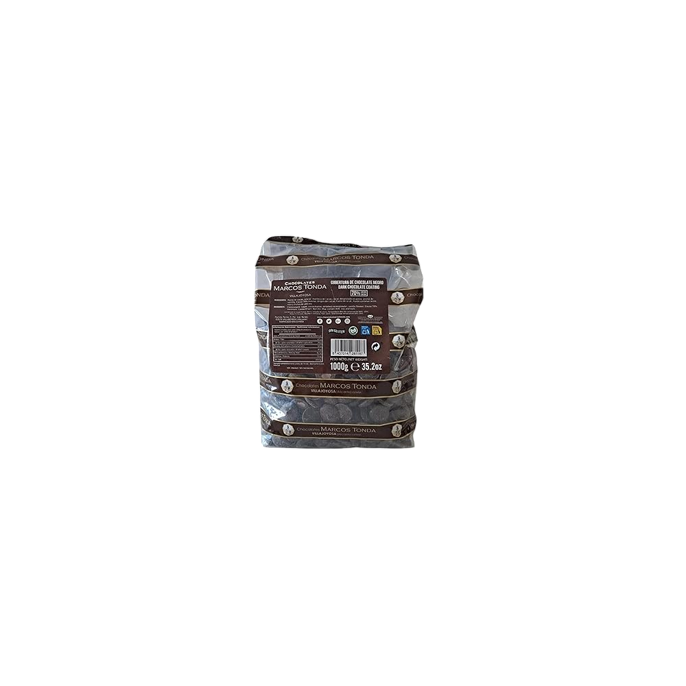 COBERTURA MARCOS TONDA  CHOCOLATE 72%  BOLSA 1 KG
