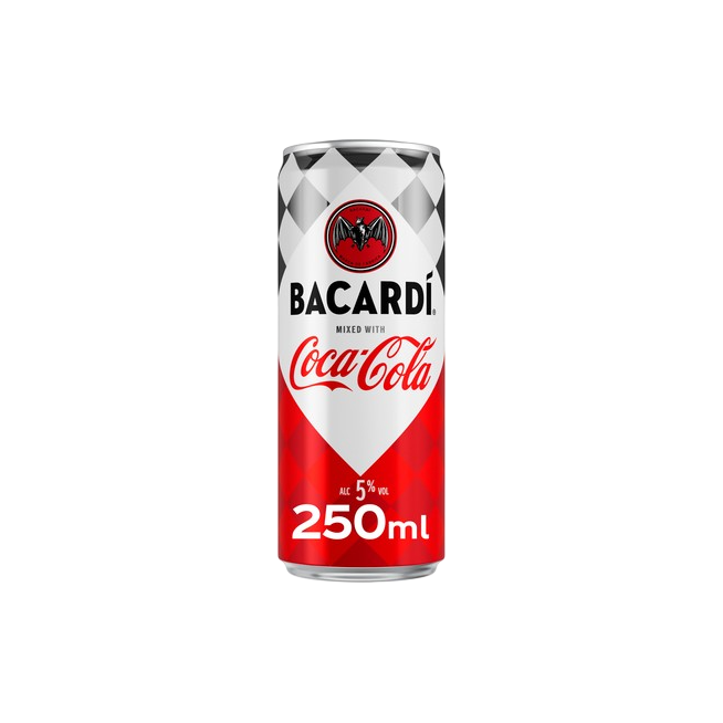 COCA-COCA+BACARDI 5% LATA 250.ML.