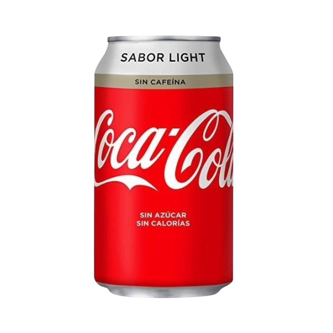 COCA-COLA LATA LIGH/SIN CAFEINA 33.C.L.