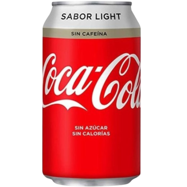 COCA-COLA LATA LIGH/SIN CAFEINA 33.C.L.