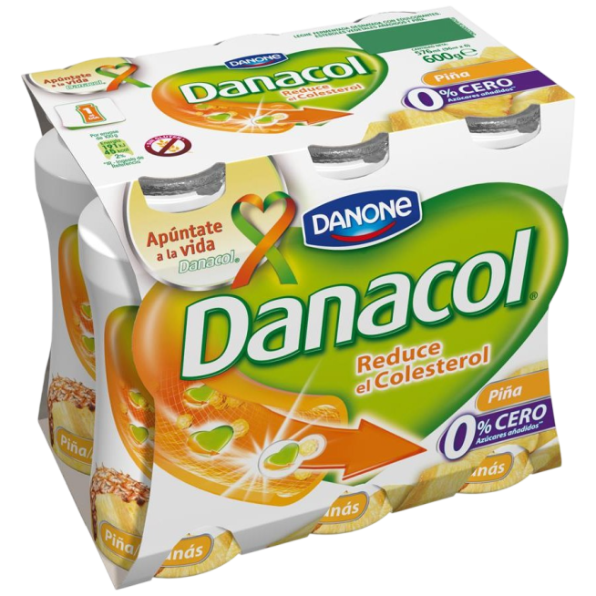 DANONE DANACOL PIÑA PACK-6UD 600GR